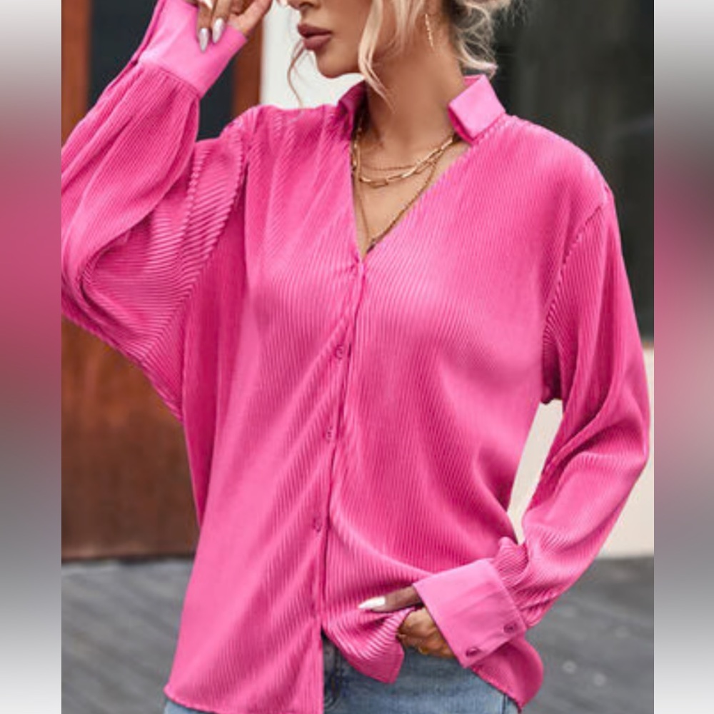 NWT pink blouse  size large